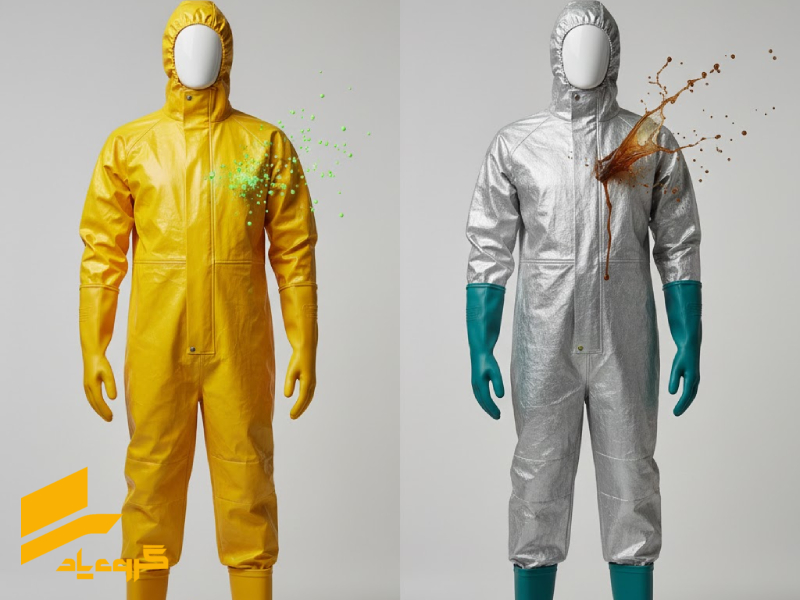 تفاوت لباس ضد اسید با لباس ضد حلال شیمیایی