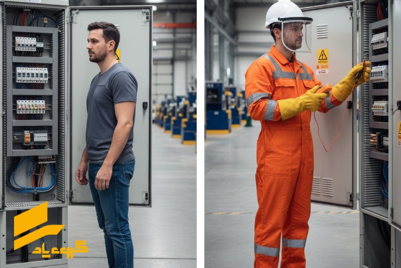 لباس کار مناسب برق کاران صنعتی