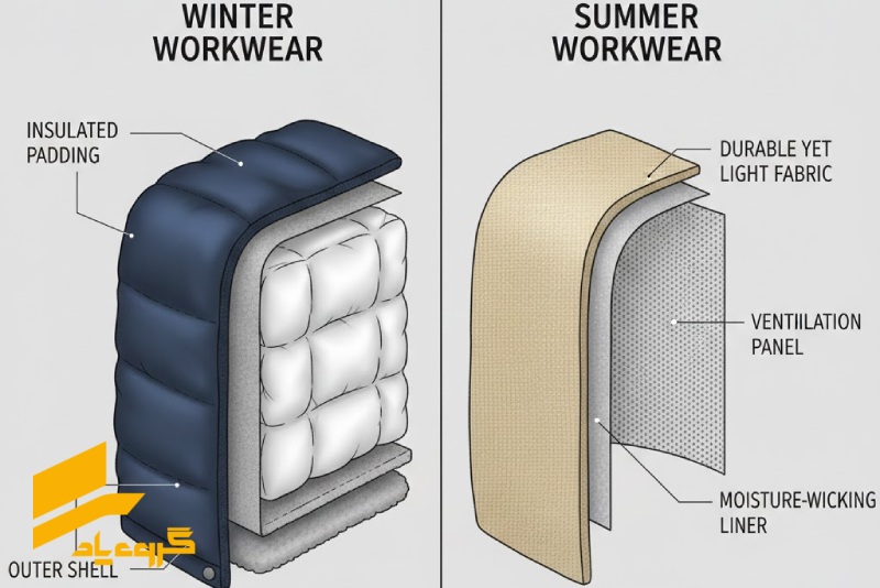تفاوت لباس کار زمستانی و تابستانی در چیست؟