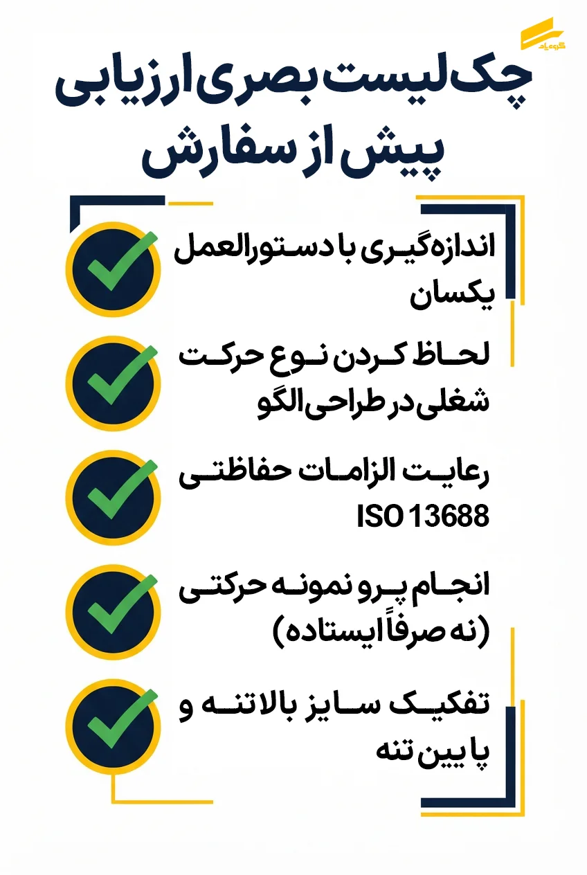 رعایت سایزبندی و ارگونومی در طراحی لباس کار کارکنان